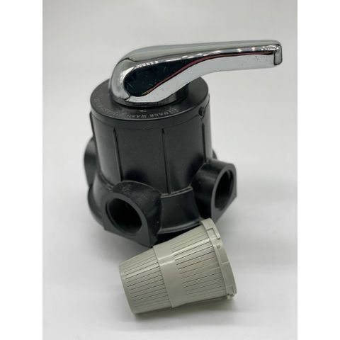 Van 3 ngã Φ34 dùng cho cột lọc thô Composite, Inox (kèm lưới van)