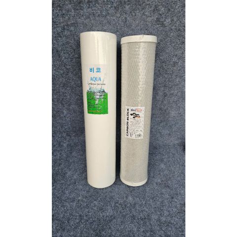 Lõi béo Aqua Hàn Quốc 1 micron dùng cho cột Bigblue 20 inch dùng cho lọc đầu nguồn.