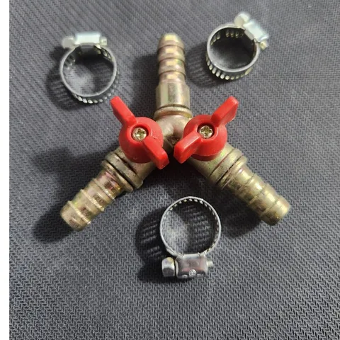 Khóa 3 ngã chia đường gas, đường khí, đường nước áp lực cao Φ10 có khóa như hình.