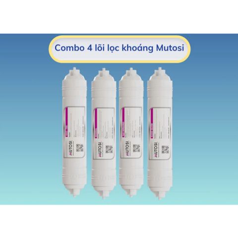 Combo 4 lõi lọc nước chức năng Mutosi 5678 - Lõi T33/GAC, Khoáng đá, Hồng ngoại xa, Nano bạc