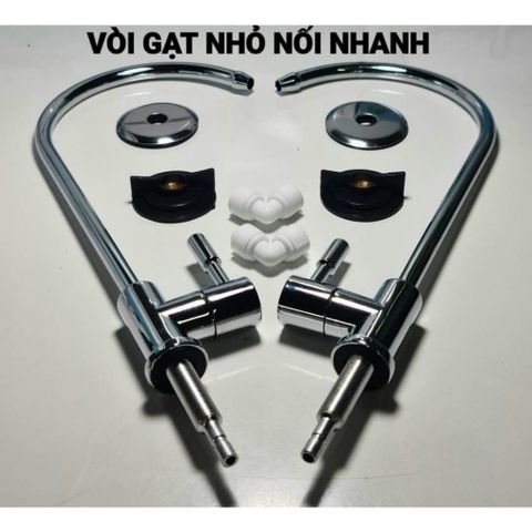 Vòi máy lọc nước nối nhanh, vòi gạt inox vòi cổ ngỗng dùng cho máy lọc nước ro gia đình