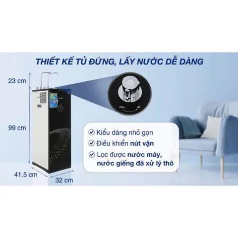 Máy lọc nước RO nóng nguội lạnh Karofi KAD-X60 10 lõi, 2 vòi 3 chế độ, Bảo hành 36 tháng