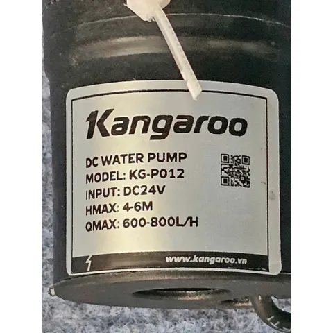 Bơm Hút Kangaroo 24V - Dùng cho máy lọc nước không sử dụng bình áp, cây nước hút bình, kèm phụ kiện.