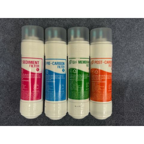 Combo bộ 4 lõi lọc nước UF 1 đầu Type U 24,5cm -Hàn Quốc- thay thế cho máy Cuckoo, IONPIA....