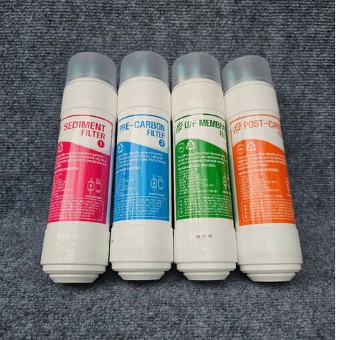 Combo bộ 4 lõi lọc nước UF 1 đầu Type U 24,5cm -Hàn Quốc- thay thế cho máy Cuckoo, IONPIA....