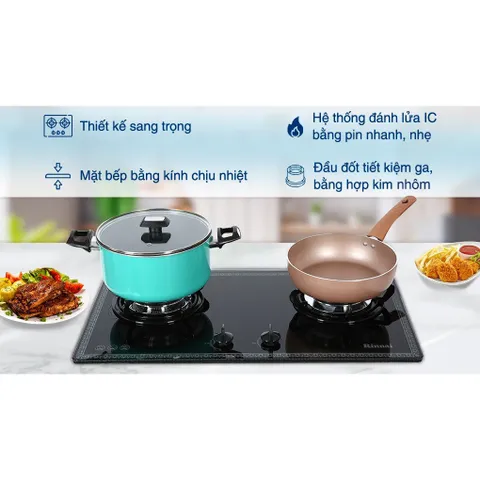 Bếp ga âm Rinnai RVB-2BG(F)N
