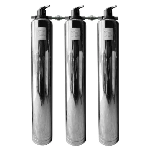 Bộ vỏ cột lọc nước Inox 304, cột lọc nước inox 1054 (bao gồm vỏ cột + van 3 ngã)