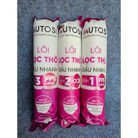 Bộ lõi lọc Đúc 123 Mutosi- Bộ 3 lõi lọc thô đúc nguyên khối nối nhanh