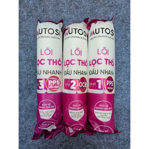 Bộ lõi lọc Đúc 123 Mutosi- Bộ 3 lõi lọc thô đúc nguyên khối nối nhanh
