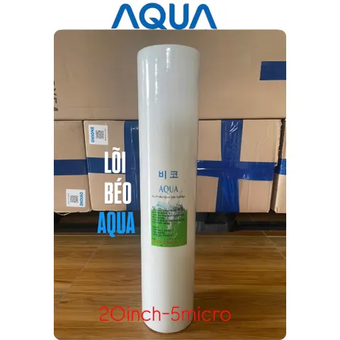 Lõi béo Aqua Hàn Quốc 1-5 micron Bigblue 20 inch dùng cho lọc đầu nguồn, lọc tổng, lọc thô cặn bẩn