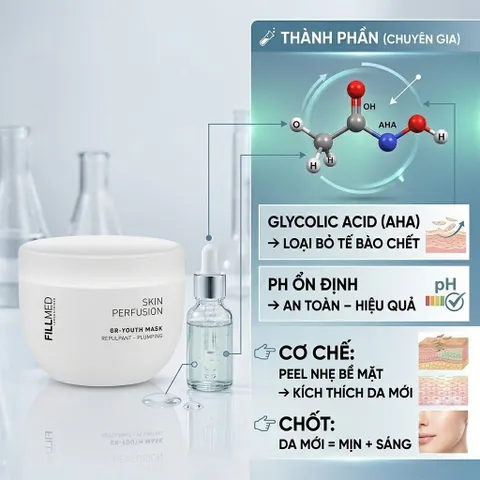 Mặt Nạ Tẩy Da Chết Fillmed Skin Perfusion Glyco Peel 500ml - Làm Sáng, Mịn Da, Cấp Ẩm Chuyên Nghiệp Từ Pháp