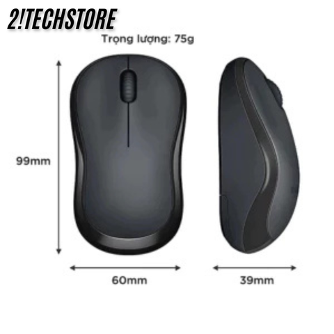 Chuột Không Dây Ateck M220- Chuột Văn Phòng Giảm Tiếng Ồn- Kết Nối Usb 2.4GHz & Bluetooth, BH 12T