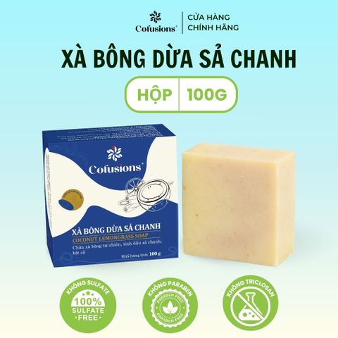 [NHÃN MỚI CFS] Xà bông dừa sả chanh Cofusions - Hộp 100g