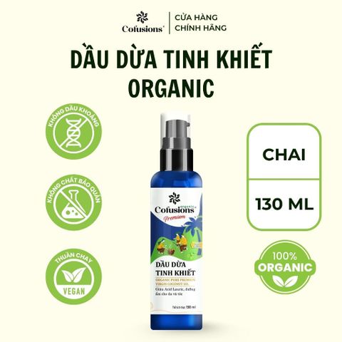 Dầu dừa tinh khiết mỹ phẩm ORGANIC Cofusions - Chai 130ml - Coconut Oil