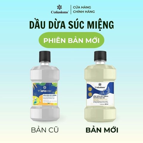 [COMBO 2 CHAI] Dầu dừa súc miệng Cofusions hương bạc hà thơm mát 225ml/ chai