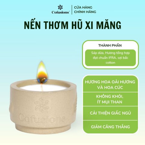 [NHÃN MỚI CFS] Nến thơm Stunning sunset Cofusions 50g - Hũ xi măng