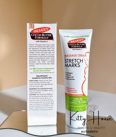 [Nhập khẩu chính ngạch]Kem Ngừa & Hỗ Trợ Làm Mờ Rạn Da Cho Mẹ Bầu Palmer's Cocoa Butter Formula Massage Cream tuýp 125g
