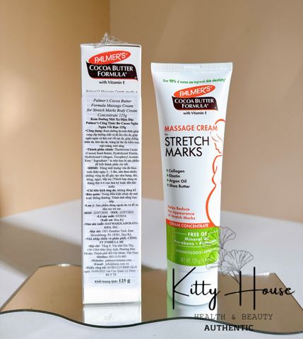 [Nhập khẩu chính ngạch]Kem Ngừa & Hỗ Trợ Làm Mờ Rạn Da Cho Mẹ Bầu Palmer's Cocoa Butter Formula Massage Cream tuýp 125g