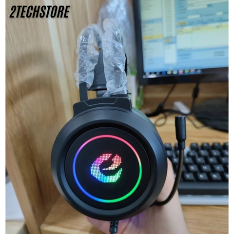 Tai Nghe Máy Tính Chụp Tai Gaming Chữ E - Âm Bass Cực Căng, Ốp Da Êm Ái, Bảo Hành 12 Tháng