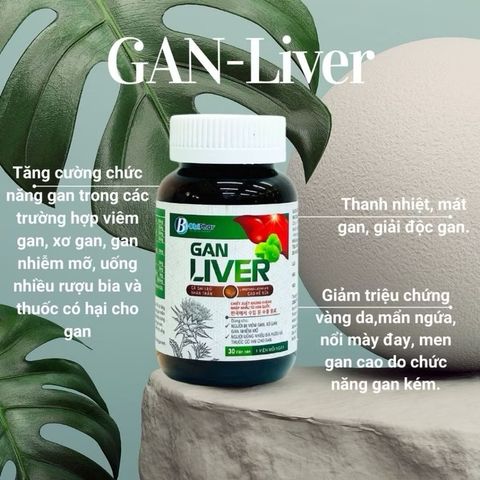 Viên uống Gan LIVER có cà gai leo hỗ trợ bảo vệ gan tối ưu (Chai 30 viên)