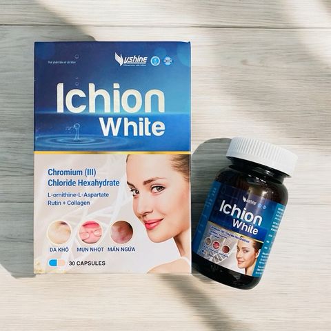 Viên uống Ichion White hỗ trợ giảm mụn,mẩn ngứa,detox gan (Chai 30 viên)