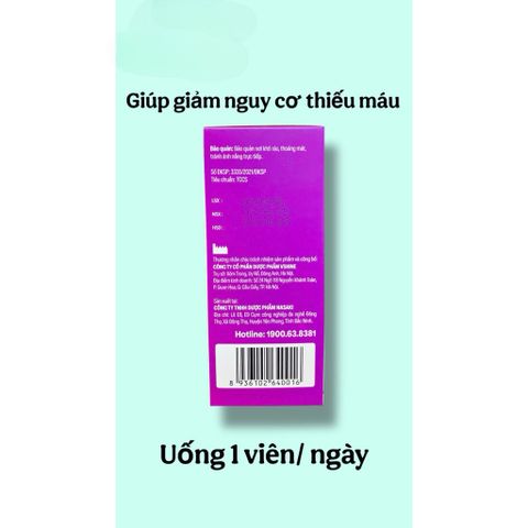 Viên uống ACID FOLIC GOLD bổ sung sắt cho phụ nữ mang thai và người thiếu máu suy nhược(Chai 30 viên)