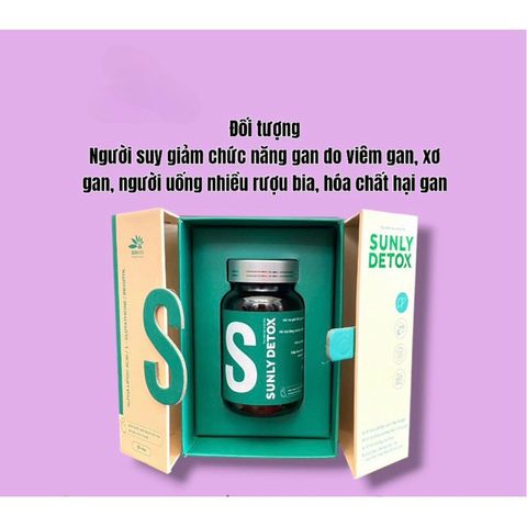 Thực phẩm bổ trợ gan SUNLY DETOX dùng được cho phụ nữ có thai và cho con bú(Chai 30viên)