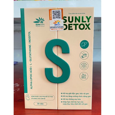 Thực phẩm bổ trợ gan SUNLY DETOX dùng được cho phụ nữ có thai và cho con bú(Chai 30viên)