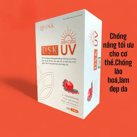 Viên uống DSK UV hỗ trợ chống nắng tối ưu và bảo vệ da (Chai 30 viên)