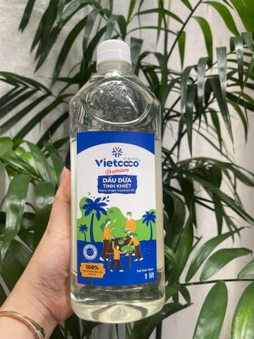 Dầu dừa tinh khiết Organic VIETCOCO chai PET 1 lít