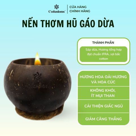 Nến thơm Stunning sunset Cofusions 200g - Hũ gáo dừa Bến Tre