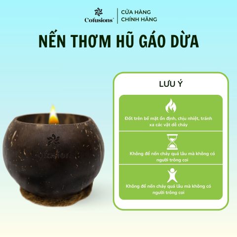 Nến thơm Stunning sunset Cofusions 200g - Hũ gáo dừa Bến Tre