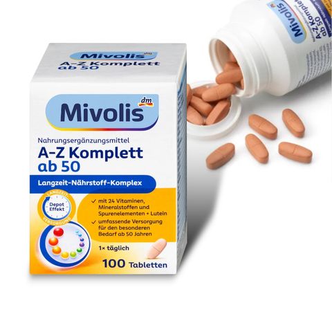 Vitamin tổng hợp Mivolis A-Z Komplett Đức 100 viên