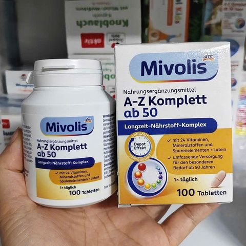 Vitamin tổng hợp Mivolis A-Z Komplett Đức 100 viên