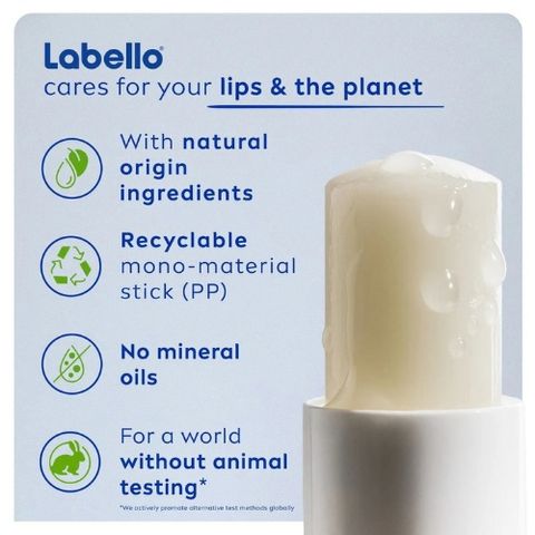 Son Dưỡng Môi Labello Men Active Với SPF 15 – Dưỡng Ẩm 24 Giờ Với Bơ Shea và Vitamin Cho Môi Mềm Mại (4.8g)