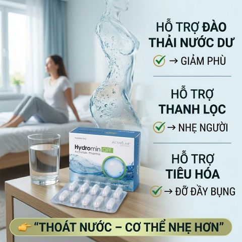 Viên Uống Giảm Cân, Giảm Tích Nước Phù Nề Hydromin OFF Activlab Pharma - Hỗ Trợ Giảm Sưng, Giúp Cảm Giác Nhẹ Nhàng - Hộp 30 Viên