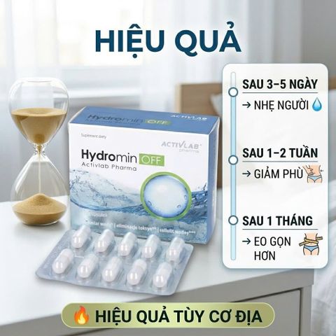 Viên Uống Giảm Cân, Giảm Tích Nước Phù Nề Hydromin OFF Activlab Pharma - Hỗ Trợ Giảm Sưng, Giúp Cảm Giác Nhẹ Nhàng - Hộp 30 Viên