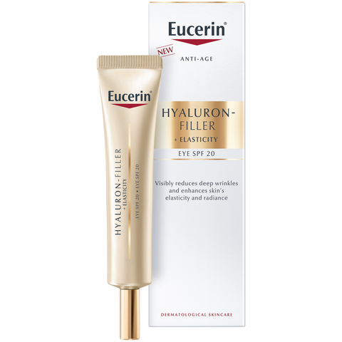 Kem Dưỡng Mắt Eucerin Hyaluron-Filler + Elasticity Eyes Contour Care SPF20 15ml _ Chống Nhăn, Lão Hóa Da Mắt