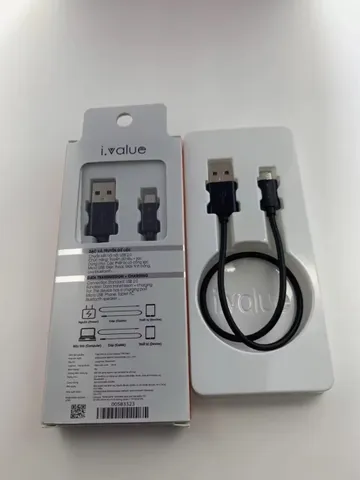 Cáp sạc và truyền dữ liệu  Micro USB IVALUE dài 30cm