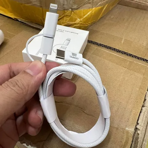 Dây Cáp Dù Sạc Đa Năng 60W 2 trong 1, Type C- Type C, Type C - LN Sạc Nhanh Cho Thiết Bị Di Động