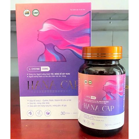 Viên uống Hana Cap bổ sung giảm tóc,móng dễ gãy rụng (Chai 30viên)