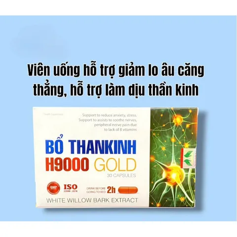 Bổ Thần Kinh H9000 Gold hỗ trợ mất ngủ,tê bì chân tay (Hộp 30 viên)