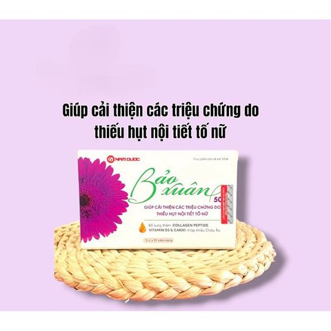 Viên uống Bảo Xuân vàng(30-50tuổi)-tím(+50tuổi) hỗ trợ cân bằng nội tiết nữ(hộp 30 viên)