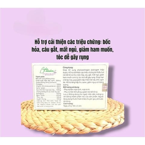 Viên uống Bảo Xuân vàng(30-50tuổi)-tím(+50tuổi) hỗ trợ cân bằng nội tiết nữ(hộp 30 viên)