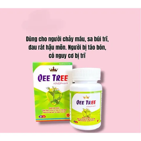 Viên uống QUEE TREE (Kingphar)hỗ trợ giảm đau,chảy máu do trĩ ,táo bón(Hộp 40vien)