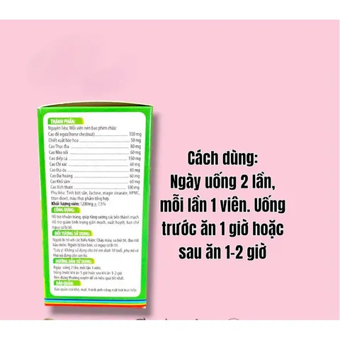 Viên uống QUEE TREE (Kingphar)hỗ trợ giảm đau,chảy máu do trĩ ,táo bón(Hộp 40vien)