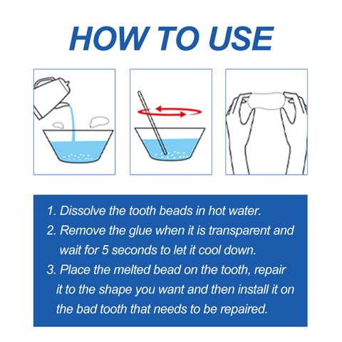 Keo Nhựa Răng Sửa Chữa Định Hình Răng, Keo Lắp Đầy Khoảng Trống Răng, Tạm Thời Sửa Chữa Răng Giả Keo An Toàn