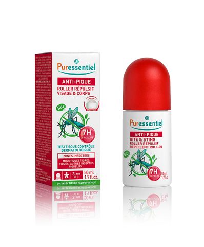 Lăn Làm Dịu Vết Muỗi Cắn Puressentiel Bite & Sting Repellent Roll-On Face & Body 50ml cho trẻ từ 3 tuổi