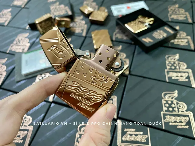 Bật Lửa Zippo 48768 &ndash; Zippo Script Collectible Armor Rose Gold