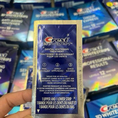 Miếng dán trắng răng Crest Professional Effects Combo 7 gói